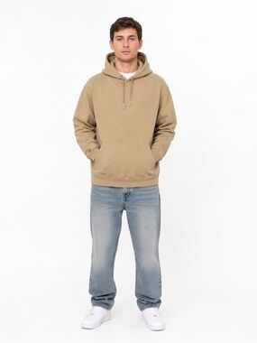 Pro Club Heavyweight Pullover Hoodie Tan Men’s Size M